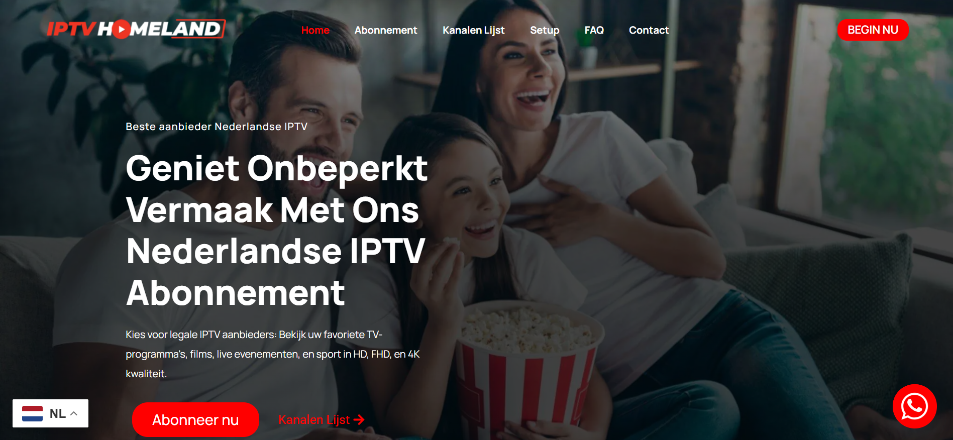 IPTV Homeland beste IPTV aanbieder nederland