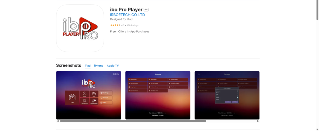 ibo player app voor apple tv